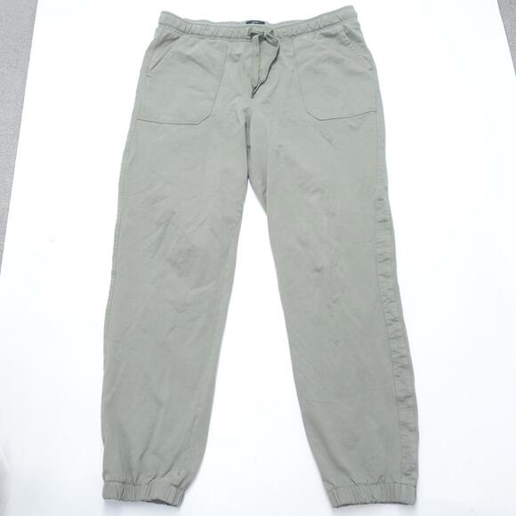 Weatherproof Vintage Jogger Pants Womens L Green Cotton Stretch Tapered Leg - Picture 1 of 8